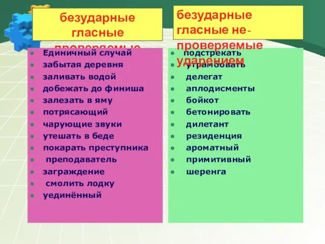 безударные гласные проверяемые ударением Единичный случай забытая деревня заливать водой добежать до