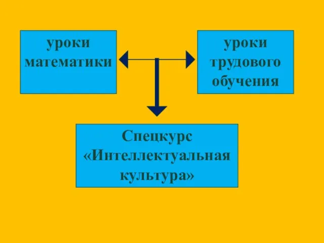 уроки математики уроки трудового обучения Спецкурс «Интеллектуальная культура»