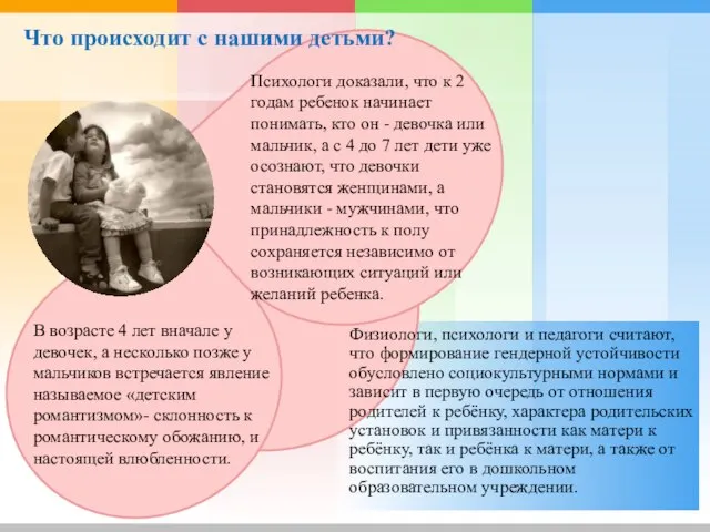 Что происходит с нашими детьми? В возрасте 4 лет вначале у девочек,