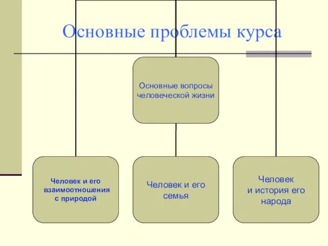 Основные проблемы курса