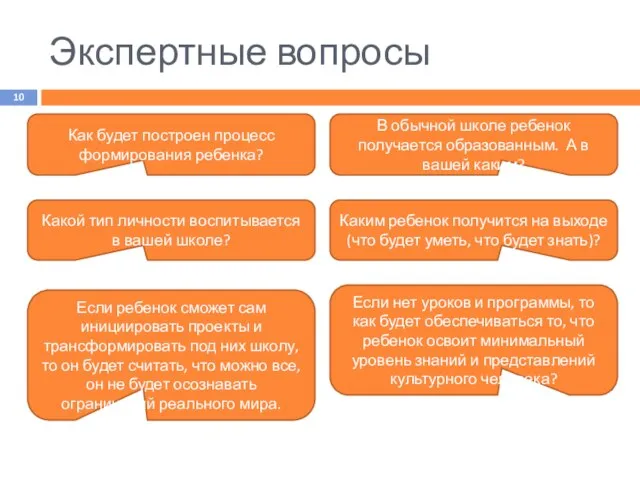 Экспертные вопросы Какой тип личности воспитывается в вашей школе? Как будет построен