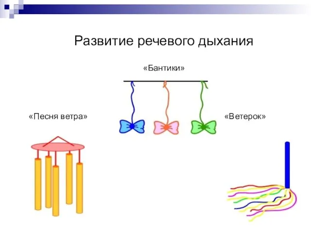 Развитие речевого дыхания «Бантики» «Песня ветра» «Ветерок»