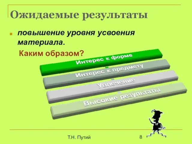 Т.Н. Путий повышение уровня усвоения материала. Каким образом? Ожидаемые результаты