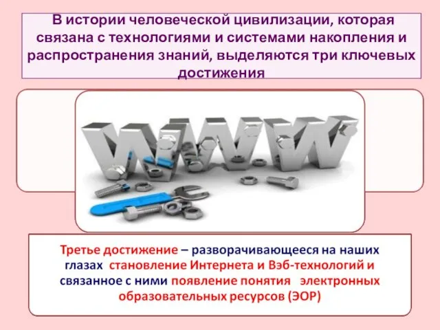 В истории человеческой цивилизации, которая связана с технологиями и системами накопления и