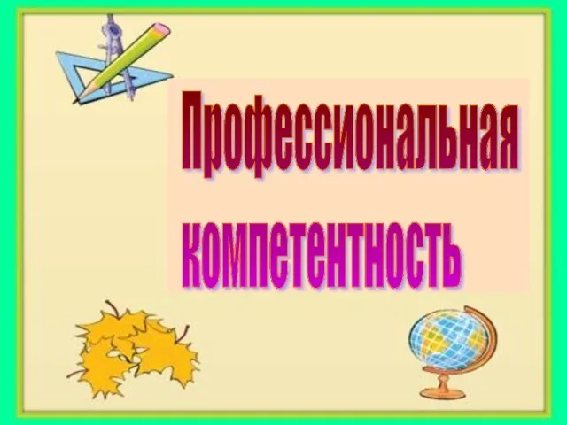 Профессиональная компетентность