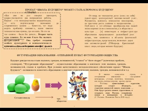 и – … ПРОЕКТ “ШКОЛА БУДУЩЕГО” МОЖЕТ СТАТЬ КЛЮЧОМ К БУДУЩЕМУ СТРАНЫ