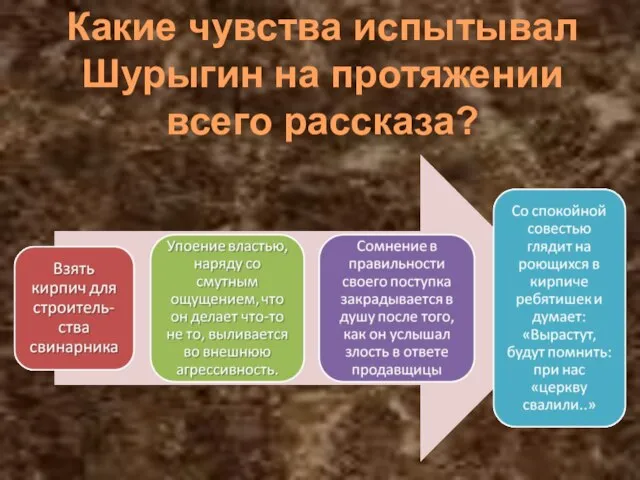 Какие чувства испытывал Шурыгин на протяжении всего рассказа?