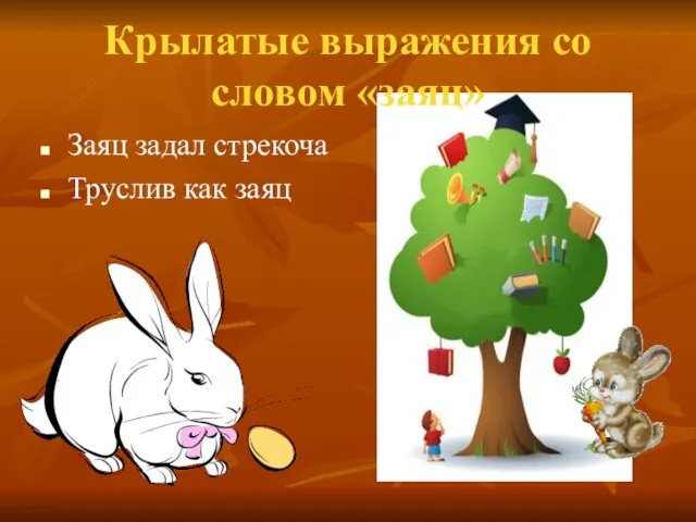 Заяц задал стрекоча Труслив как заяц Крылатые выражения со словом «заяц»