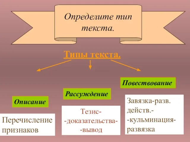 Типы текста.