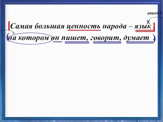 Самая большая ценность народа – язык , на котором он пишет, говорит,