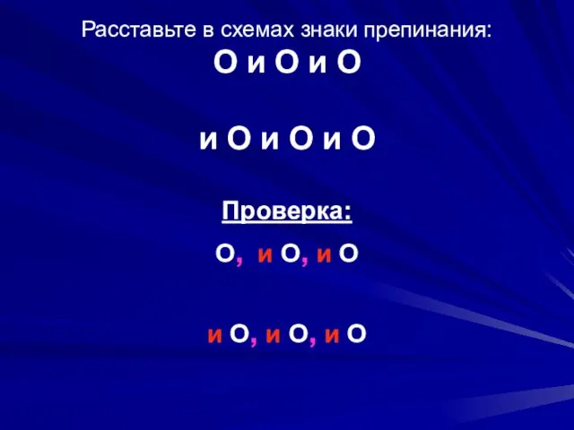 Расставьте в схемах знаки препинания: О и О и О и О