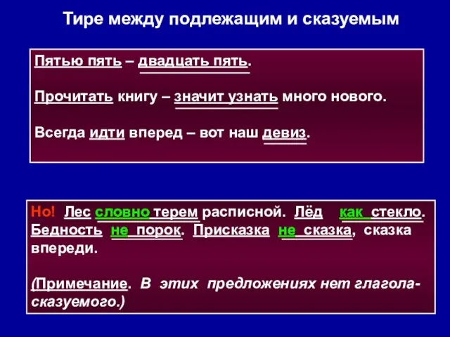 Тире между подлежащим и сказуемым Пятью пять – двадцать пять. Прочитать книгу