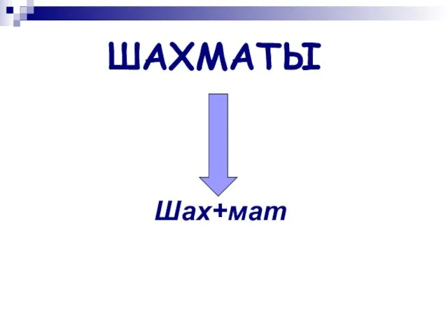 ШАХМАТЫ Шах+мат