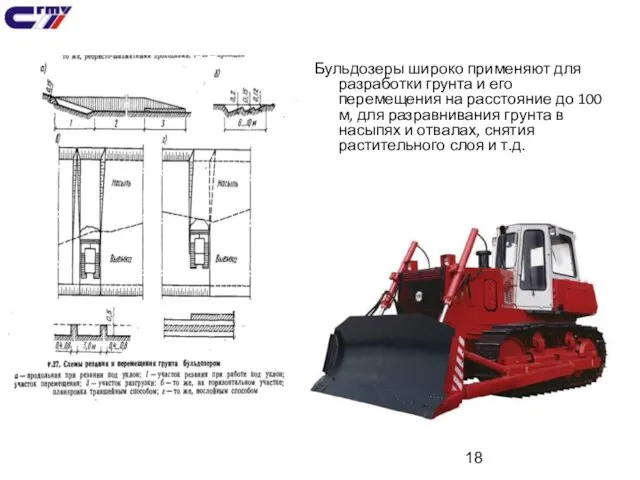 Бульдозеры широко применяют для разработки грунта и его перемещения на расстояние до