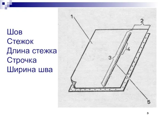 Шов Стежок Длина стежка Строчка Ширина шва