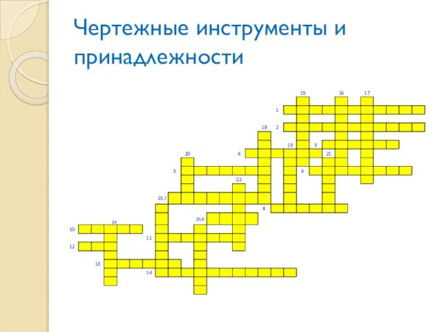 Чертежные инструменты и принадлежности