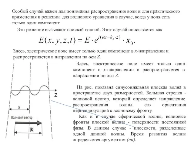 Особый случай важен для понимания распространения волн и для практического применения в