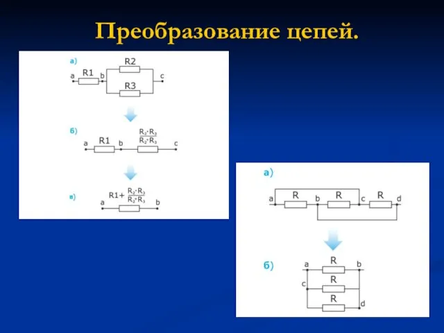 Преобразование цепей.