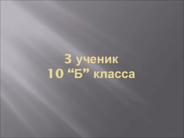 3 ученик 10 “Б” класса