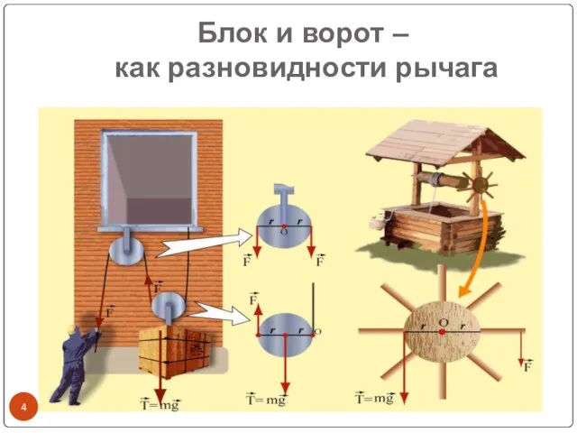 Блок и ворот – как разновидности рычага