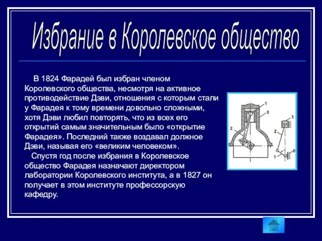 Избрание в Королевское общество В 1824 Фарадей был избран членом Королевского общества,