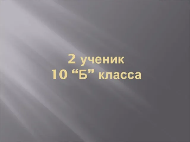 2 ученик 10 “Б” класса