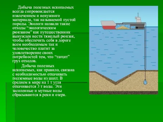 Добыча полезных ископаемых всегда сопровождается извлечением и ненужного материала, так называемой пустой