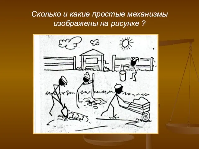 Сколько и какие простые механизмы изображены на рисунке ?