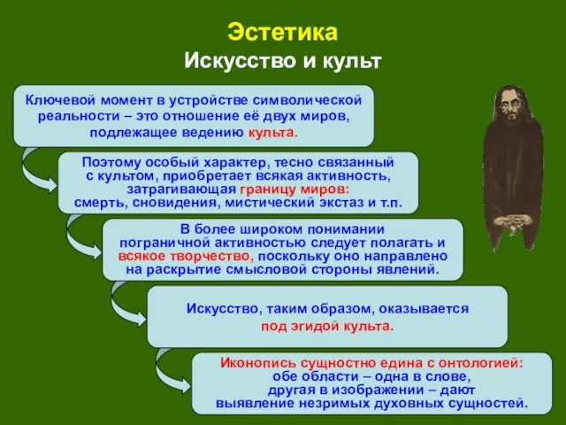 Поэтому особый характер, тесно связанный с культом, приобретает всякая активность, затрагивающая границу