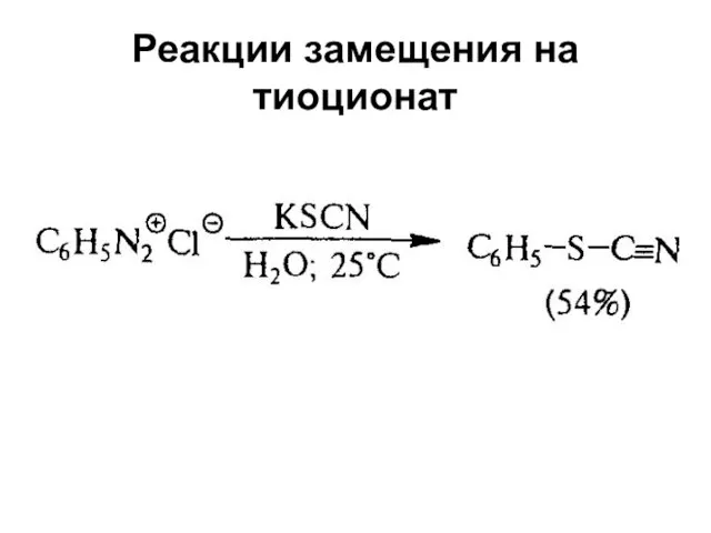 Реакции замещения на тиоционат