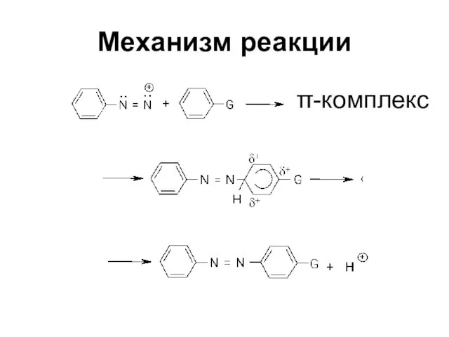 Механизм реакции π-комплекс