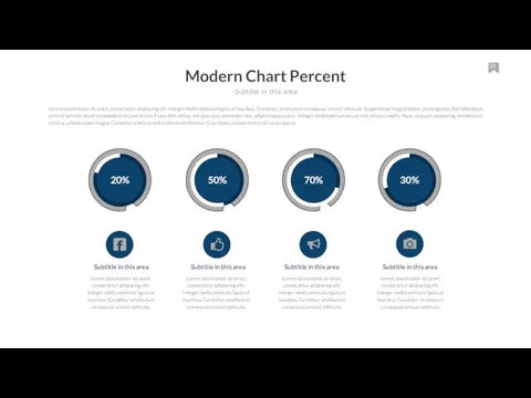 Modern Chart Percent Subtitle in this area Lorem ipsum dolor sit amet,