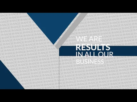 WE ARE RESULTS IN ALL OUR BUSINESS