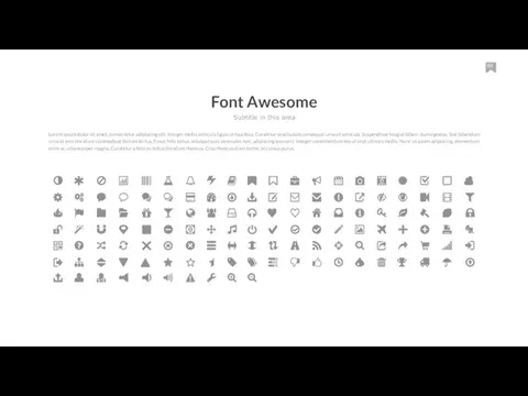 Font Awesome Subtitle in this area Lorem ipsum dolor sit amet, consectetur