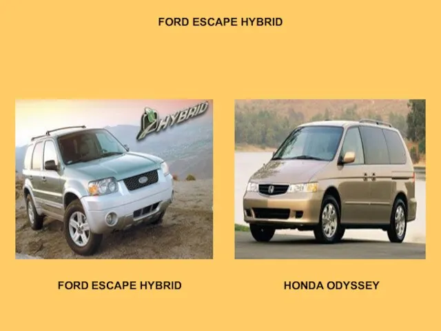 FORD ESCAPE HYBRID FORD ESCAPE HYBRID HONDA ODYSSEY