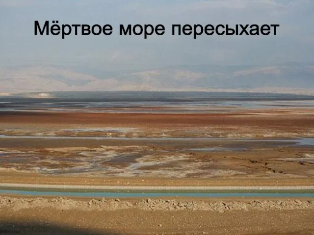 Мёртвое море пересыхает