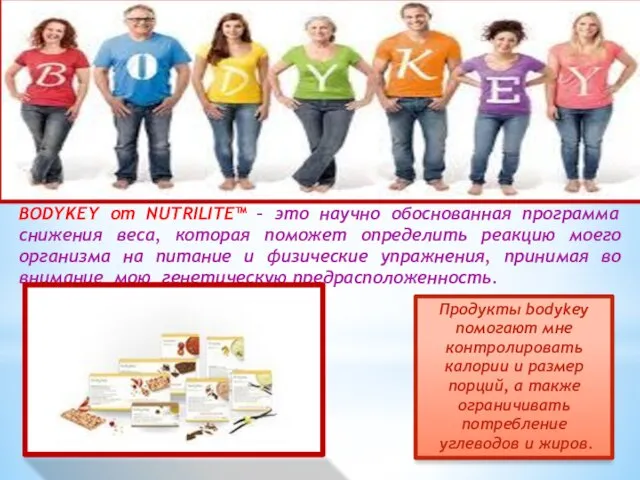 BODYKEY от NUTRILITE™ – это научно обоснованная программа снижения веса, которая поможет