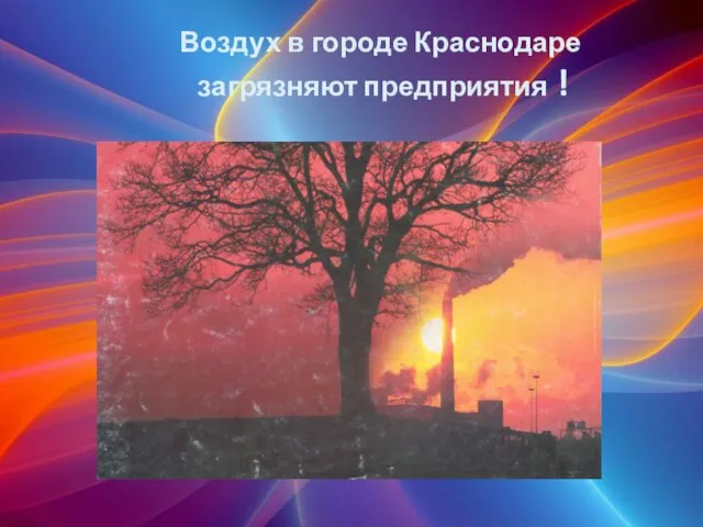 Воздух в городе Краснодаре загрязняют предприятия !