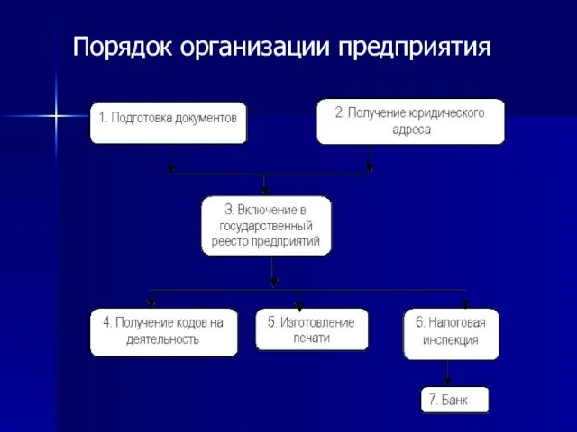 Порядок организации предприятия