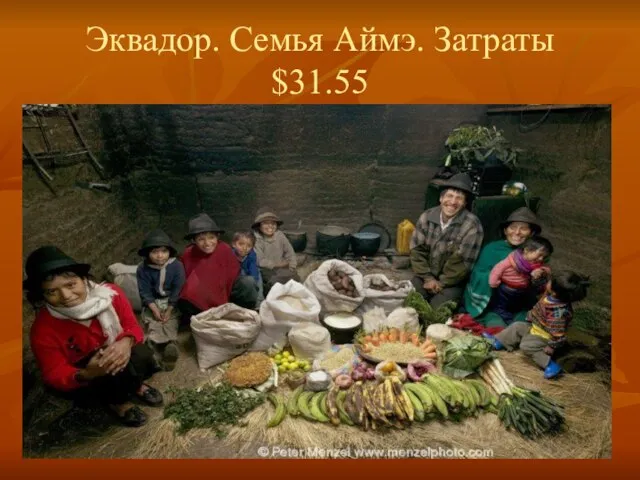 Эквадор. Семья Аймэ. Затраты $31.55