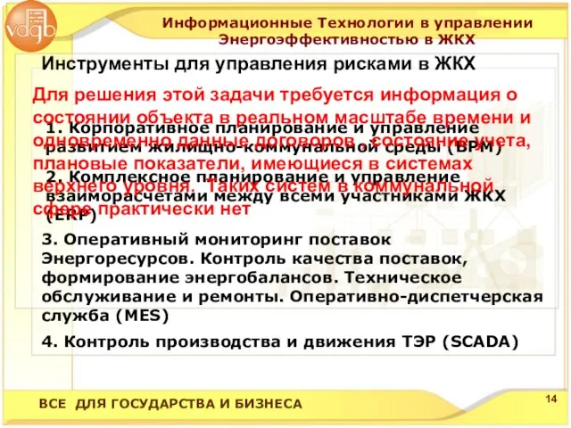 4. Контроль производства и движения ТЭР (SCADA) 3. Оперативный мониторинг поставок Энергоресурсов.