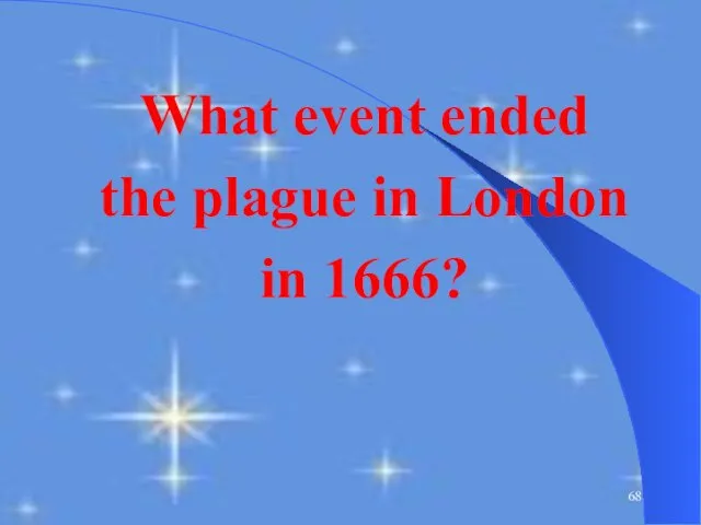 What event ended the plague in London in 1666?