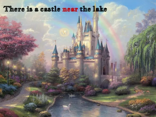 There is a castle near the lake