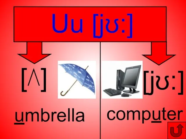 Uu [jʊ:] [⋀] umbrella computer [jʊ:]