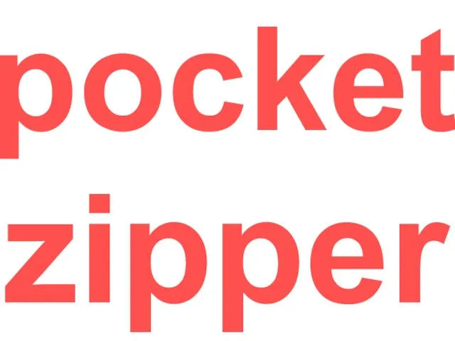 pocket zipper