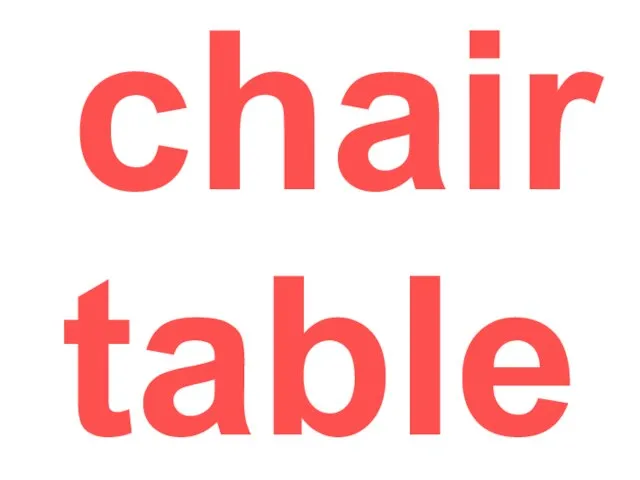 chair table