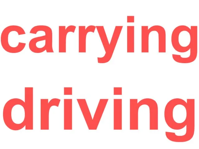 carrying driving