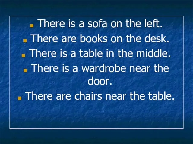 There is a sofa on the left. There are books on the