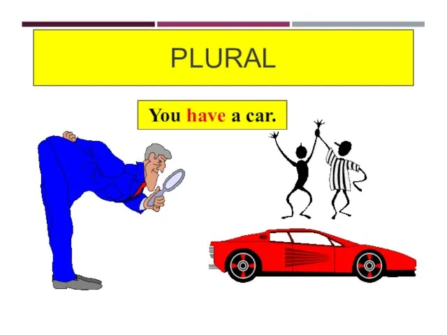 PLURAL You have a car.