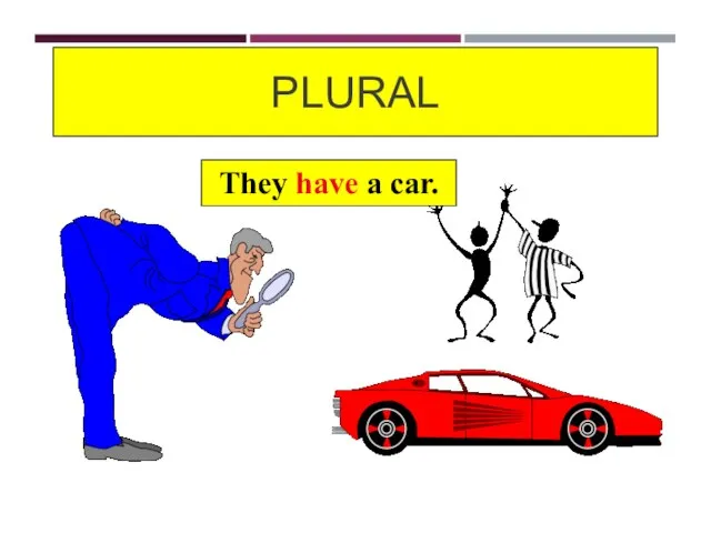 PLURAL They have a car.